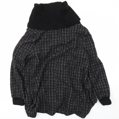 newlook Womens Black Paisley  Kimono Poncho Size 10