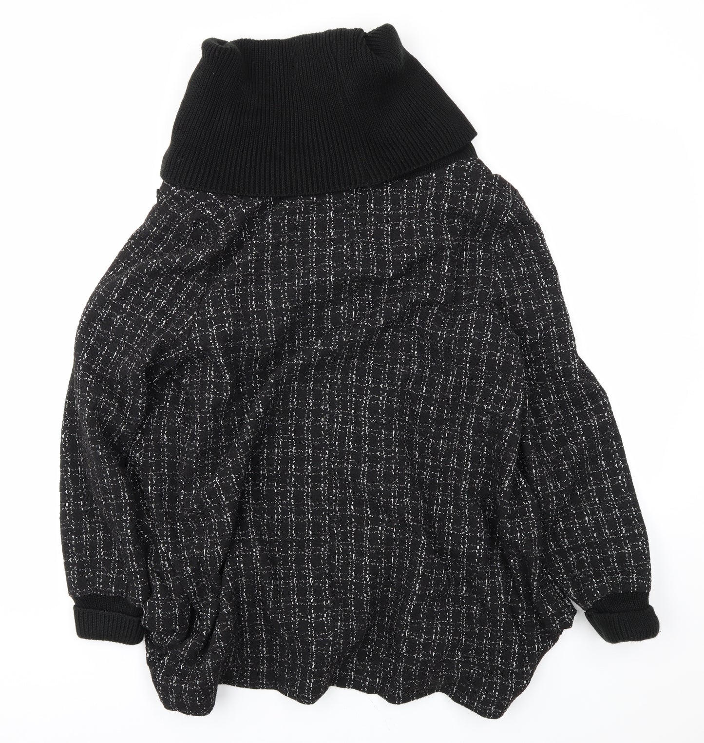 newlook Womens Black Paisley  Kimono Poncho Size 10