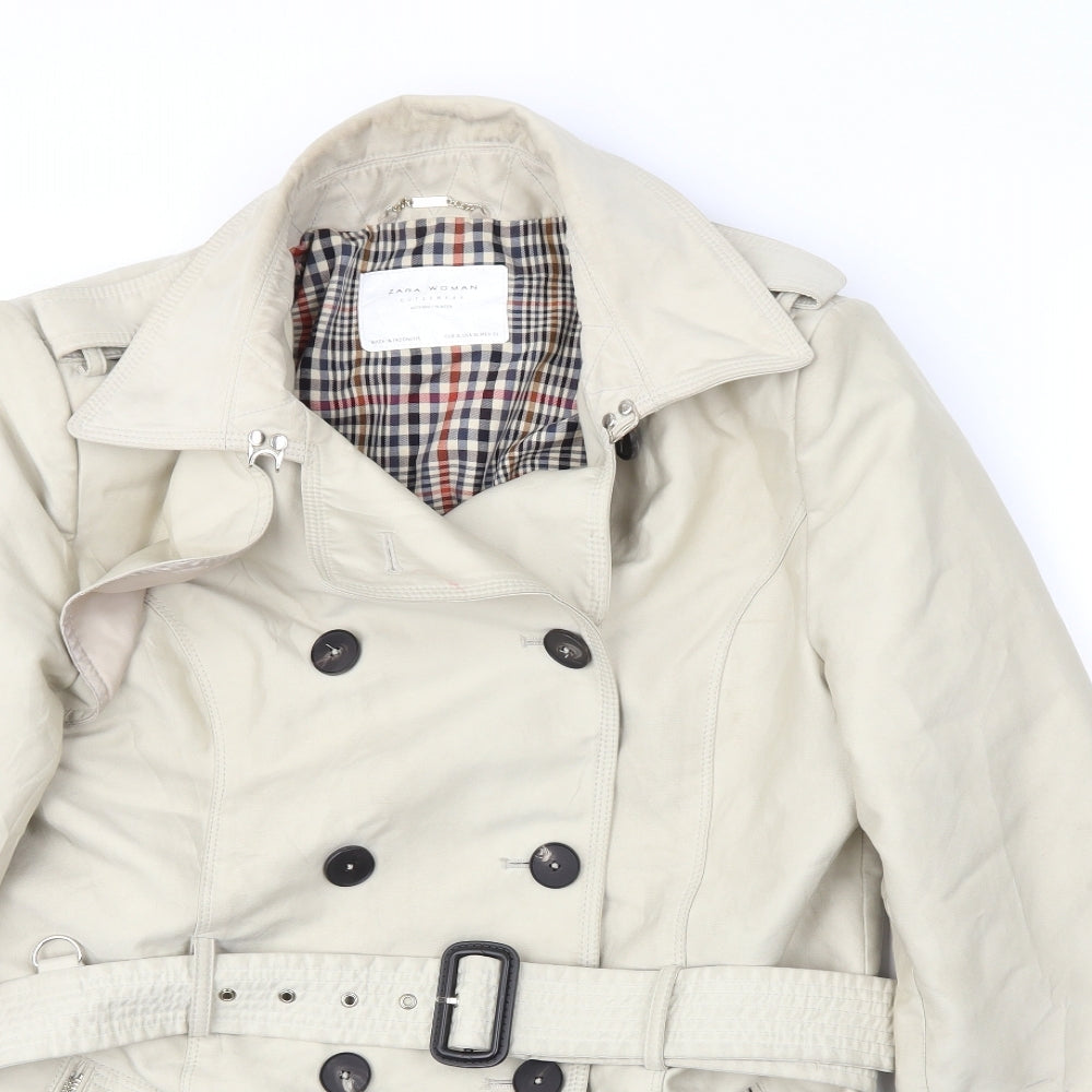 Zara Womens Beige   Trench Coat Coat Size XL