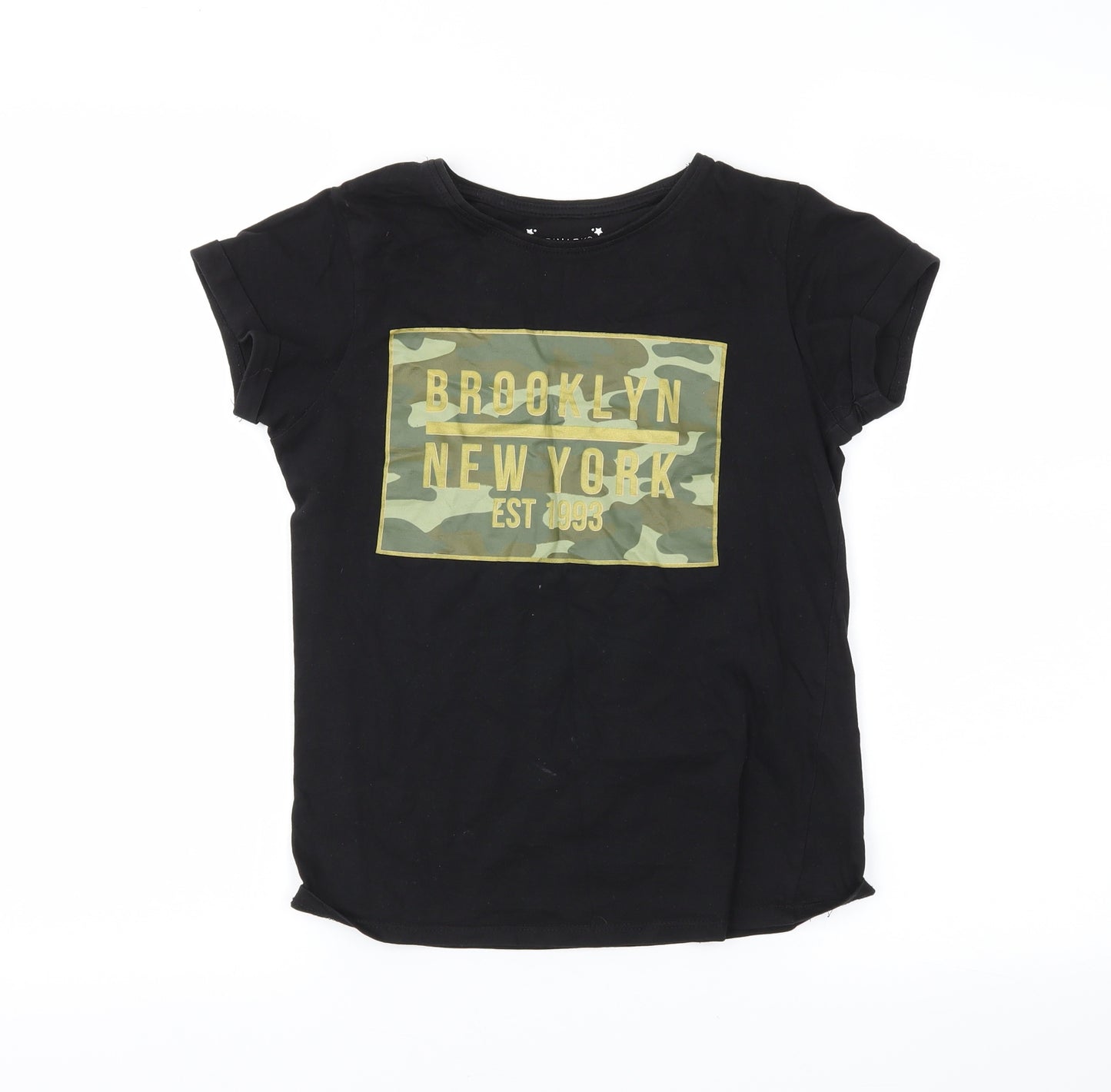Primark Girls Black   Basic T-Shirt Size 10-11 Years