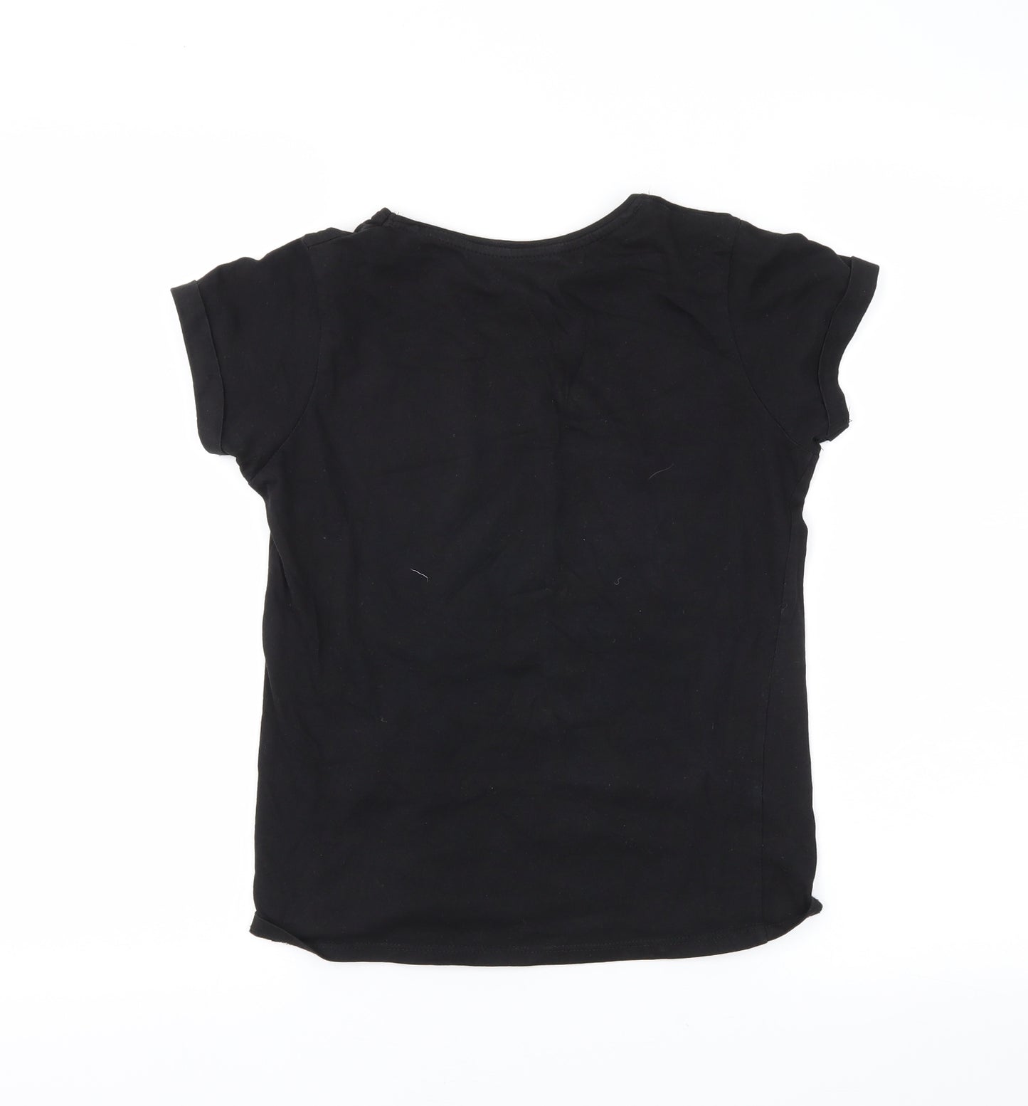 Primark Girls Black   Basic T-Shirt Size 10-11 Years