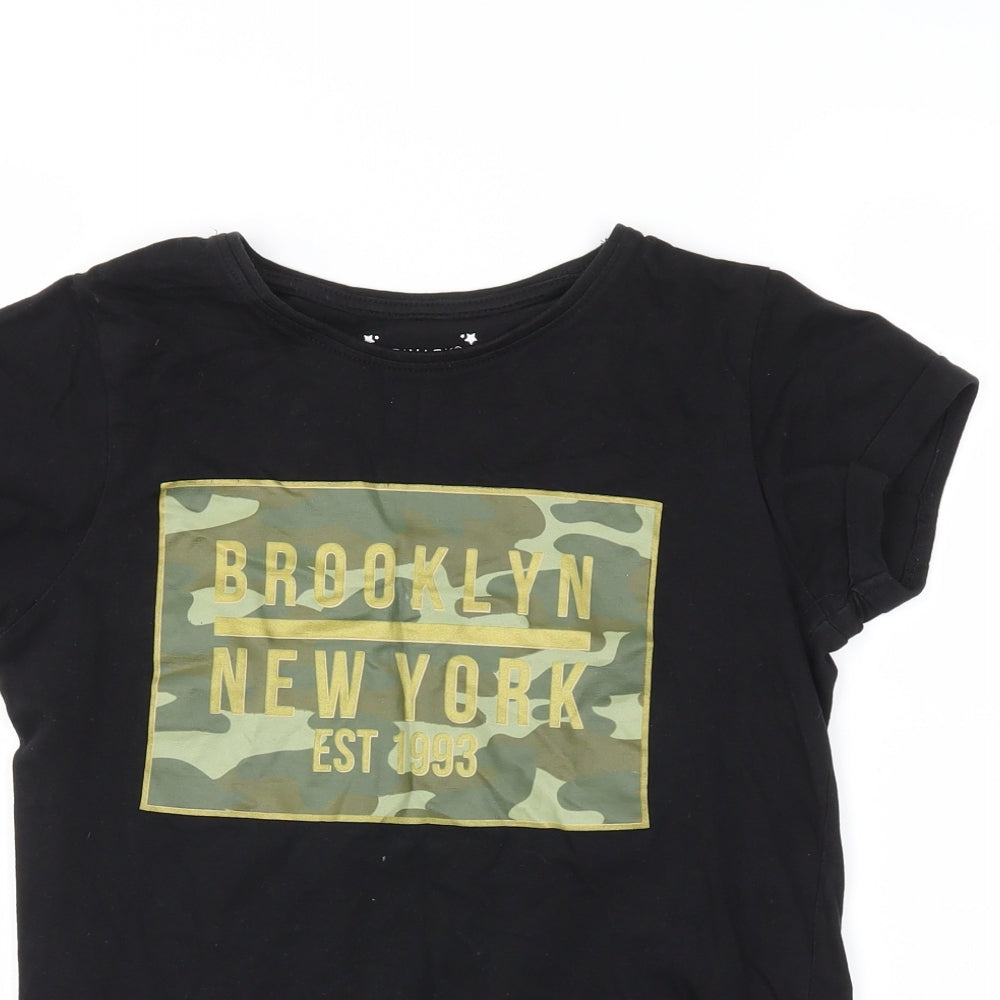Primark Girls Black   Basic T-Shirt Size 10-11 Years