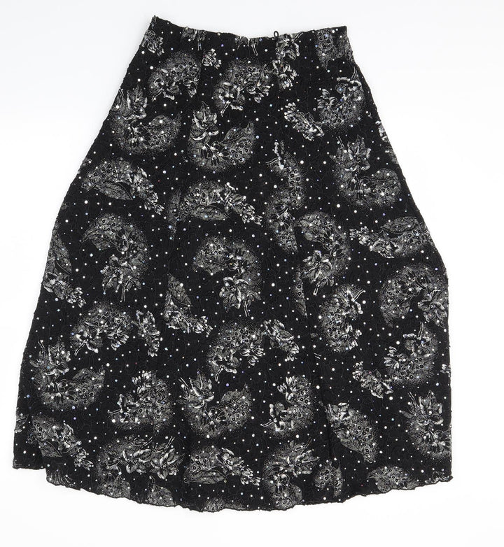 Preworn Womens Black   Swing Skirt Size M