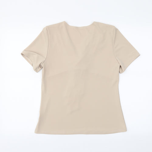 Preworn Womens Beige   Basic Blouse Size 14