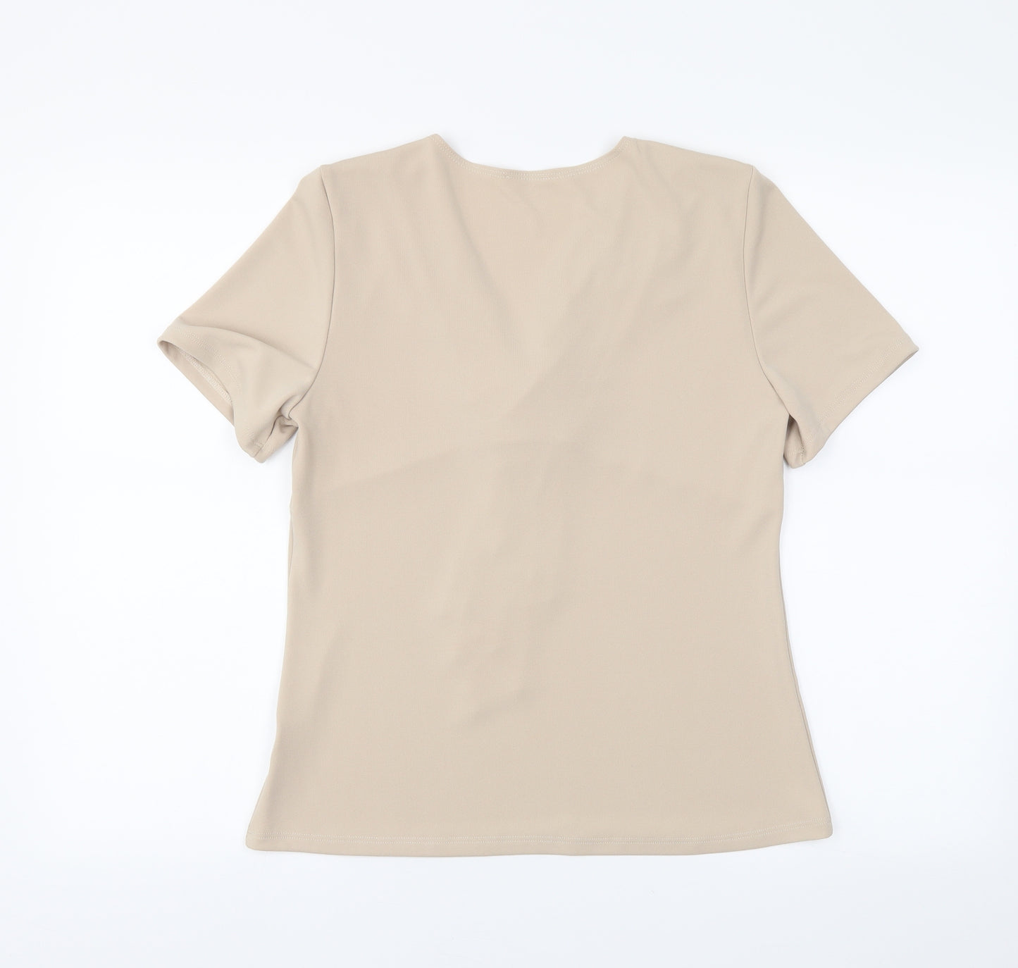 Preworn Womens Beige   Basic Blouse Size 14