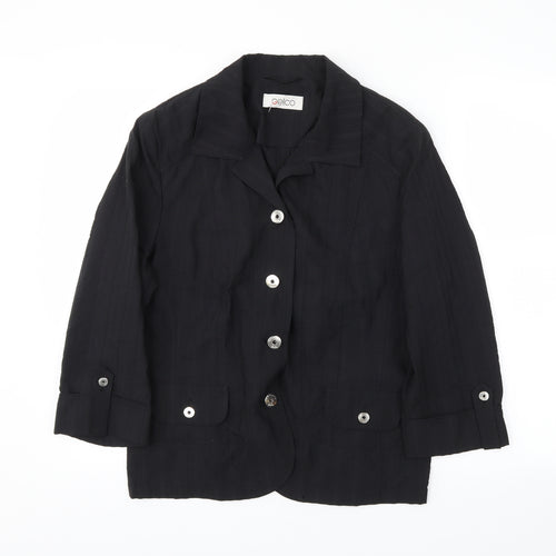 Gelco Womens Black   Jacket Blazer Size 14  - .