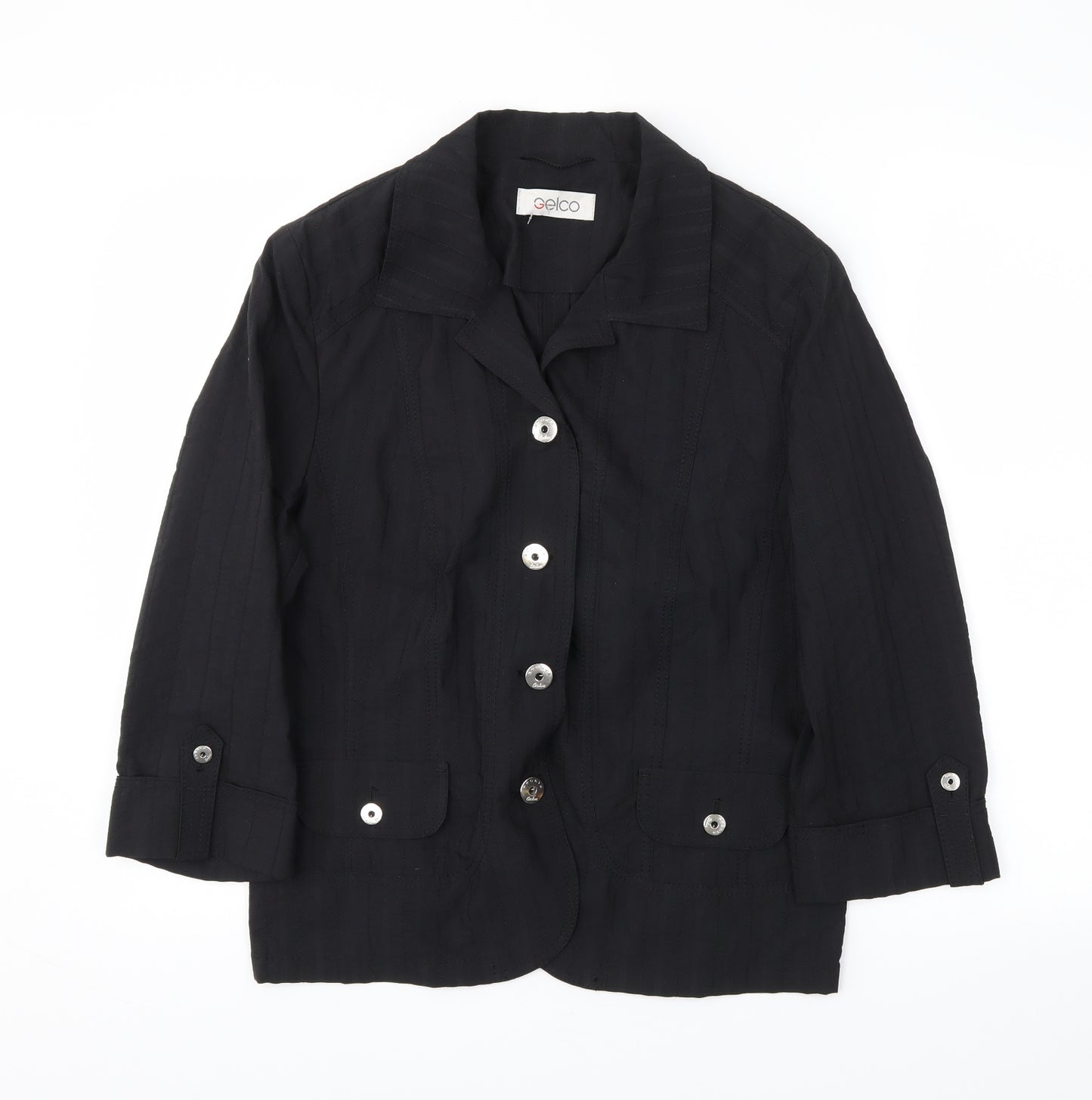 Gelco Womens Black   Jacket Blazer Size 14  - .