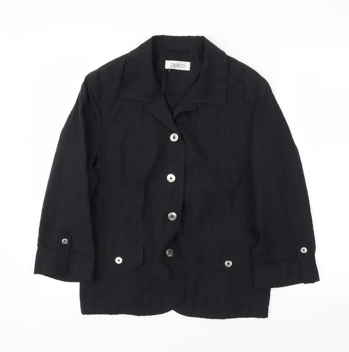 Gelco Womens Black Jacket Blazer Size 14 - .