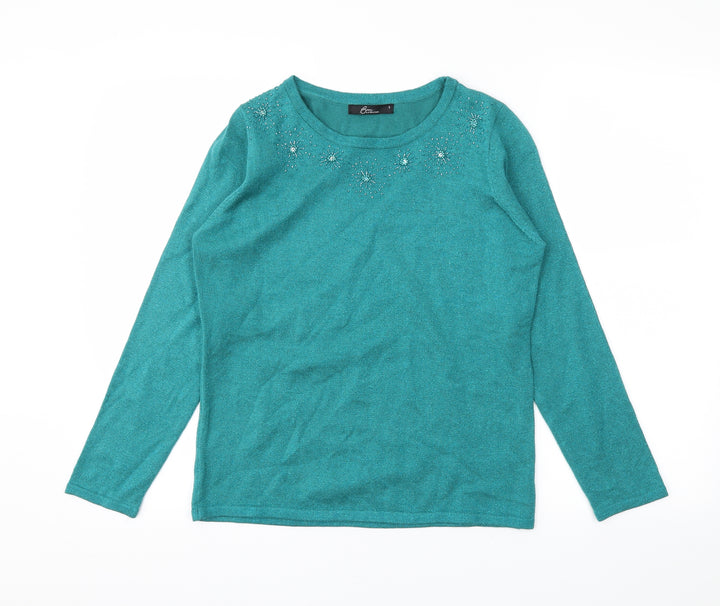 BM Womens Green Basic T-Shirt Size S
