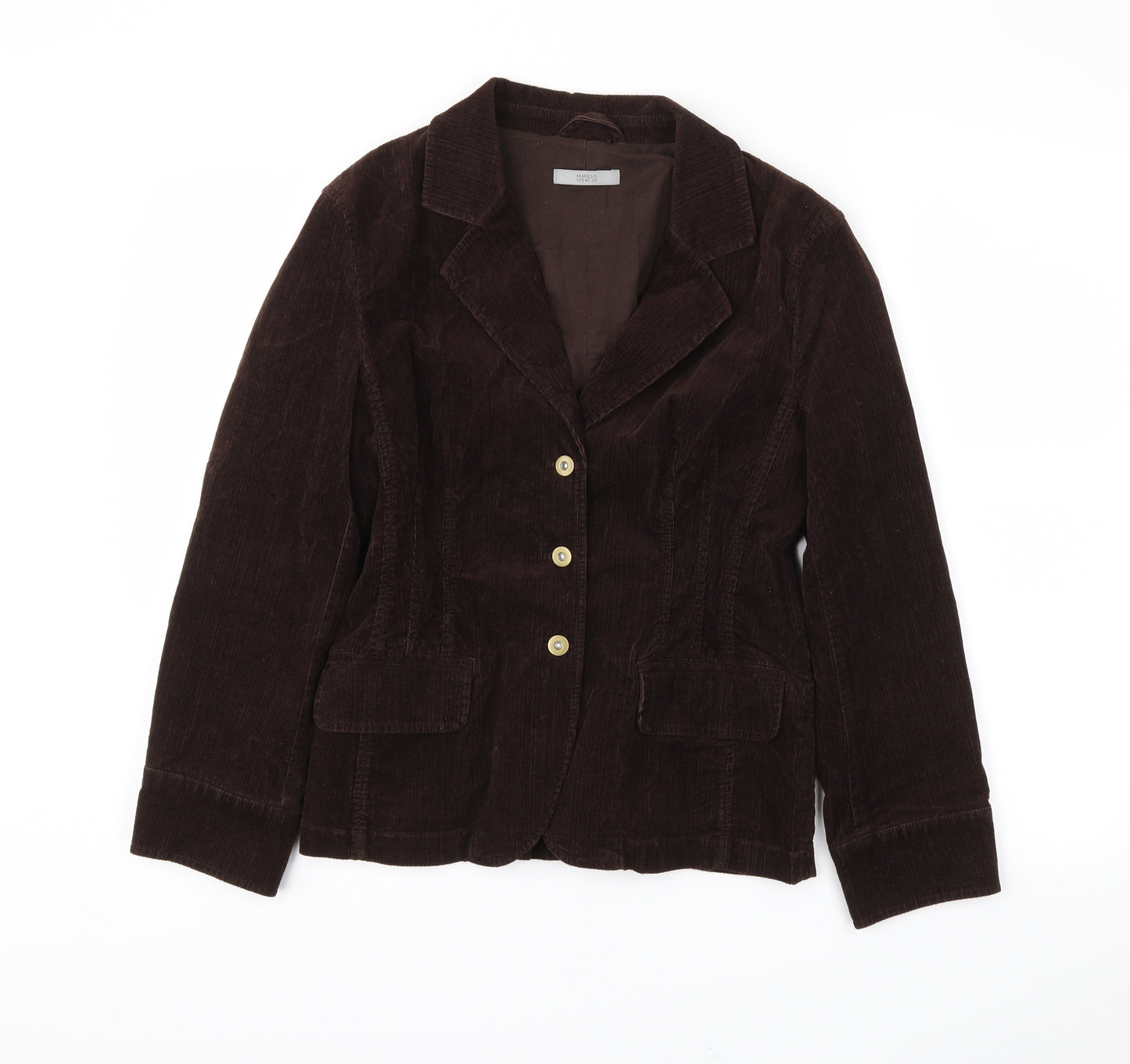 M&S Womens Brown   Jacket Blazer Size 10