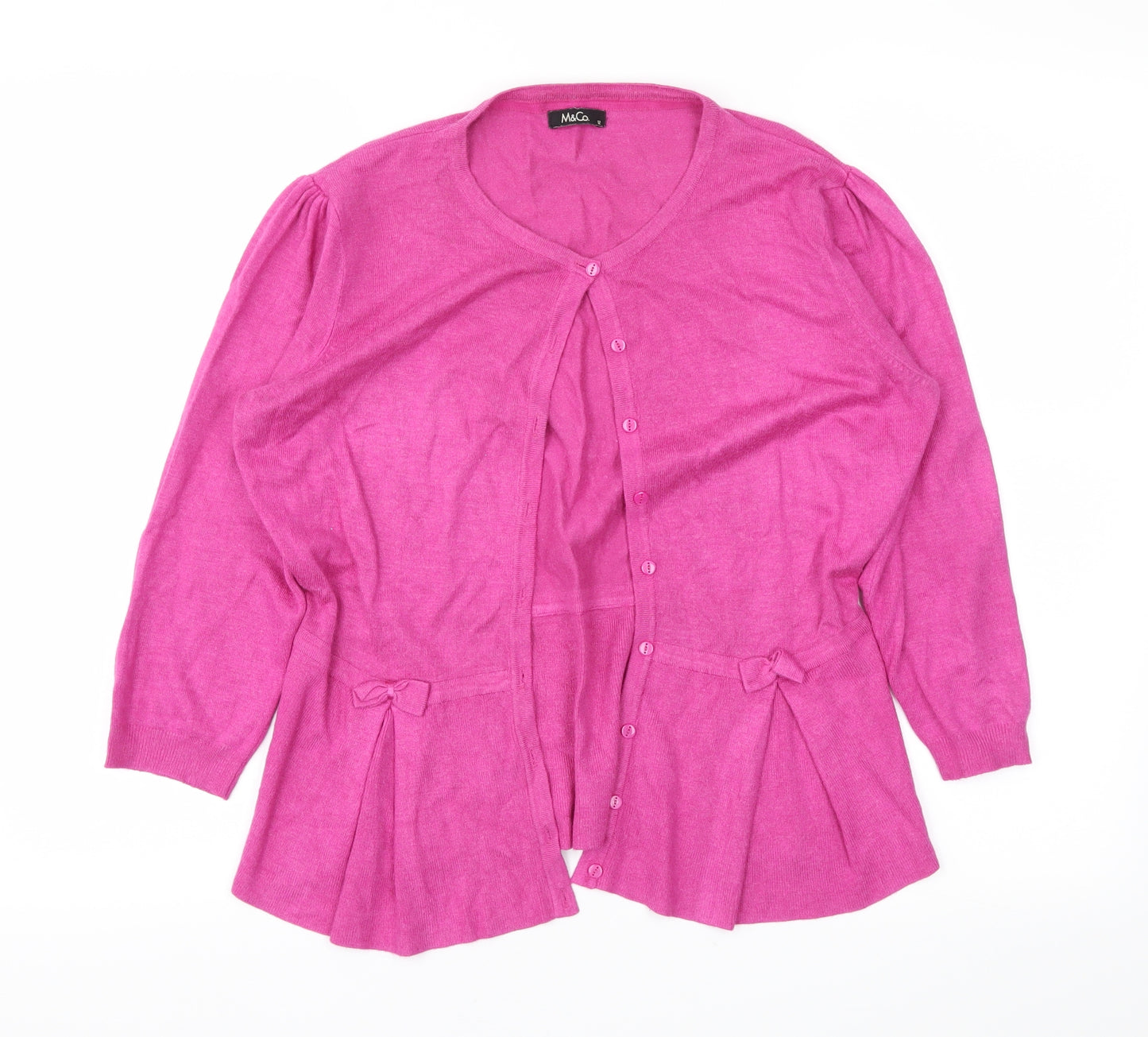 M&Co Womens Purple   Cardigan Jumper Size 12