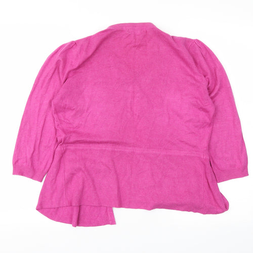 M&Co Womens Purple   Cardigan Jumper Size 12