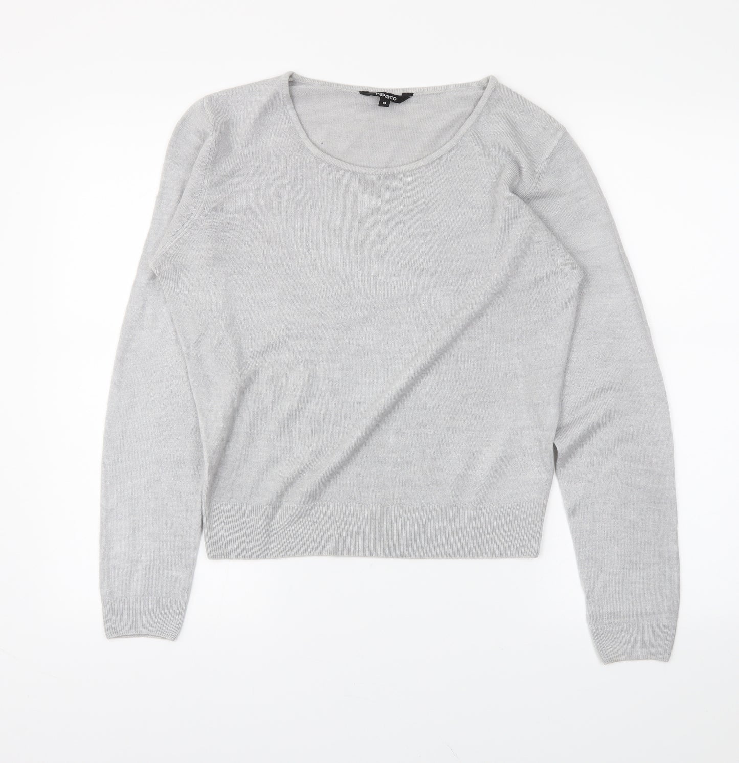 PEP&CO Womens Grey   Tunic Jumper Size 14