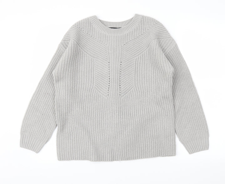 Dorothy Perkins Womens Grey Pullover Jumper Size 10