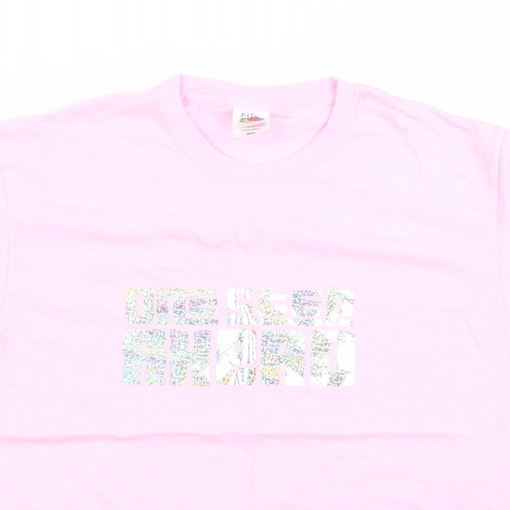 Fruit of the Loom Womens Pink   Basic T-Shirt Size S