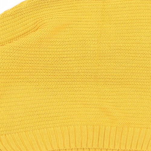 Divided Womens Yellow   Pullover Jumper Size S