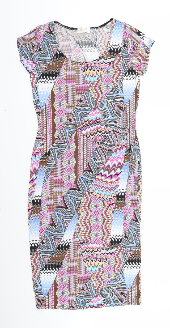 Preworn Womens Pink Paisley  Sheath  Size 10
