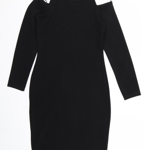 Cameo Womens Black  Rayon Sheath  Size 8