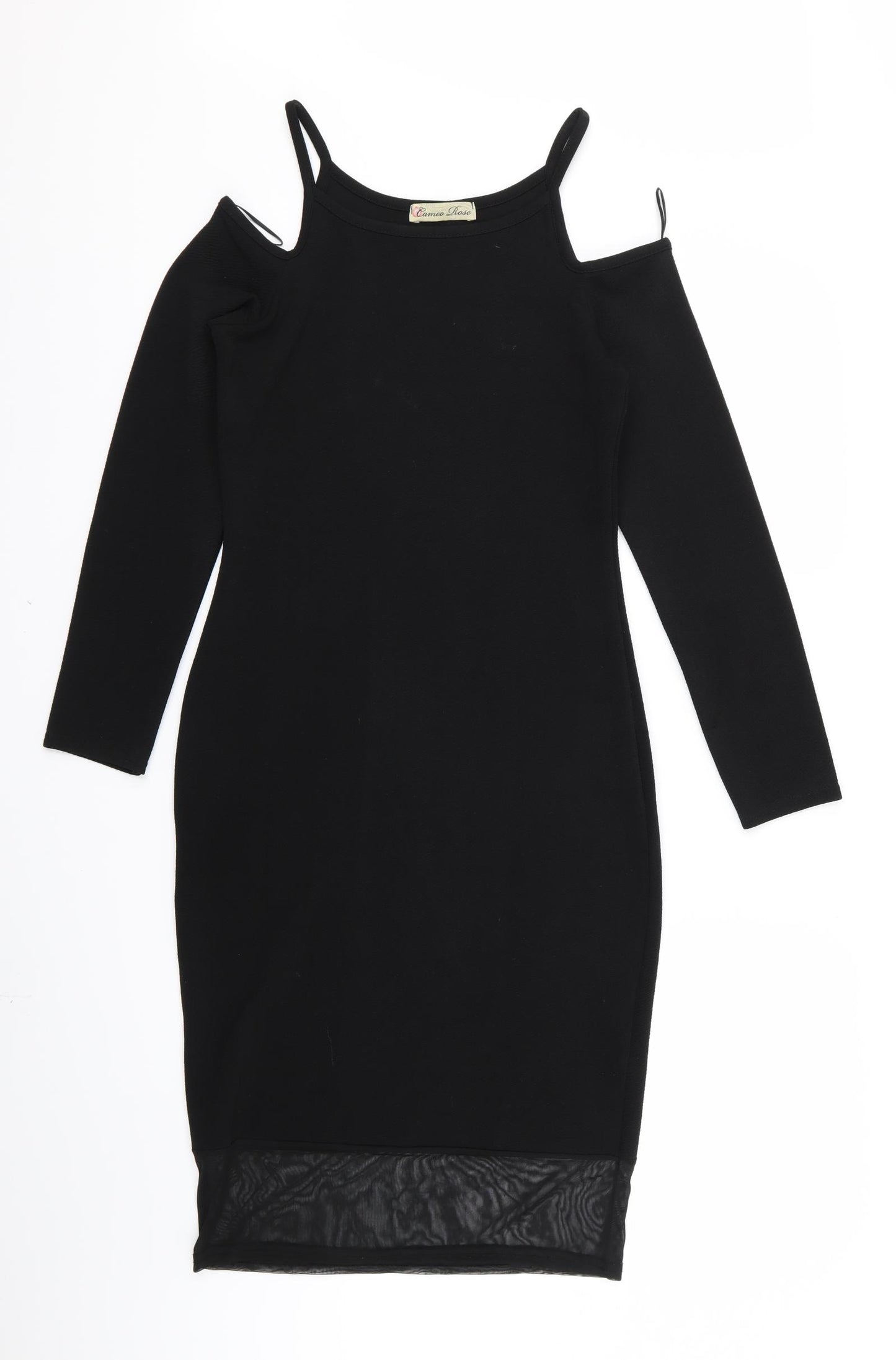 Cameo Womens Black  Rayon Sheath  Size 8