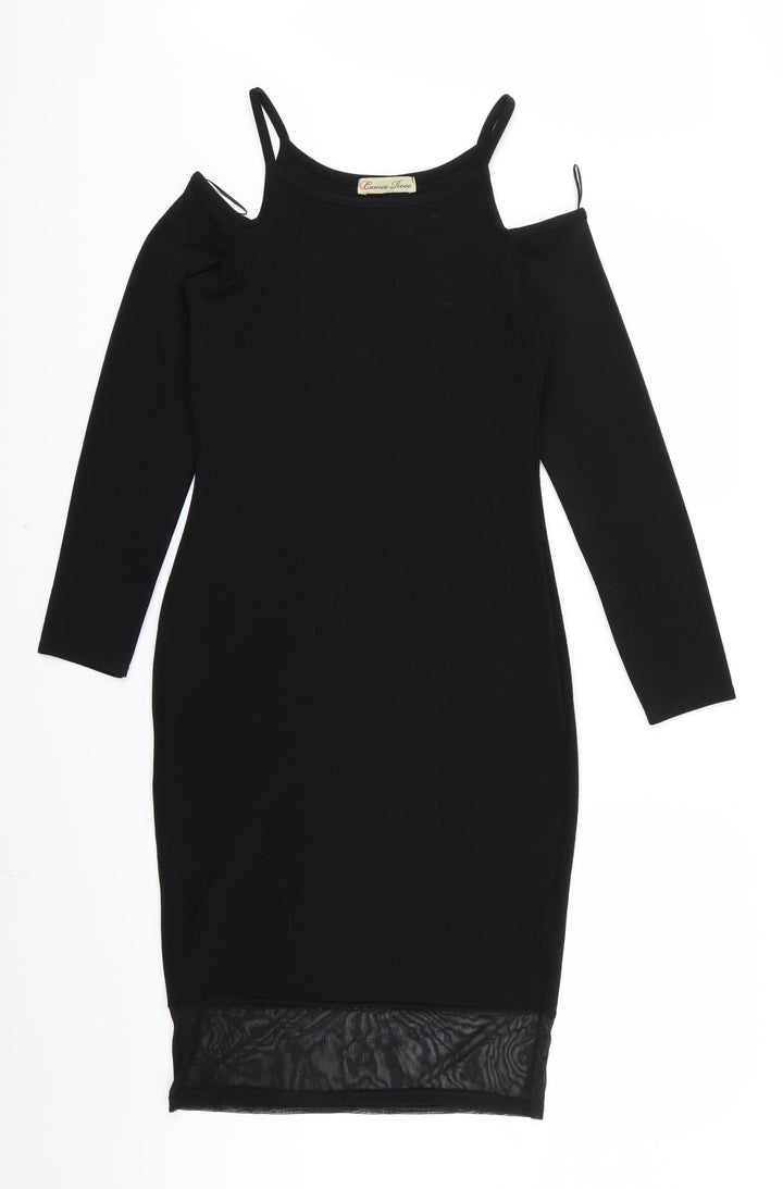 Cameo Womens Black  Rayon Sheath  Size 8