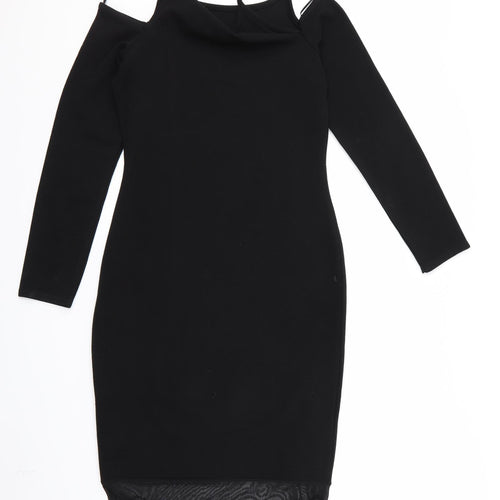 Cameo Womens Black  Rayon Sheath  Size 8