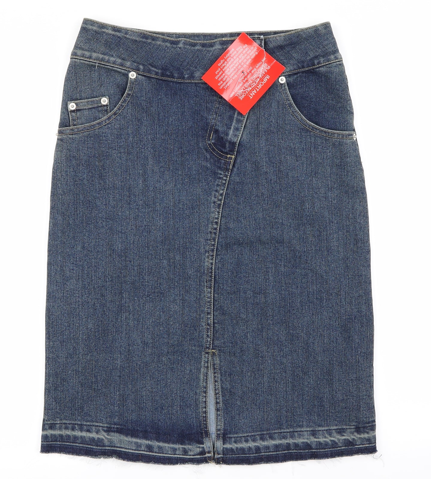 Preworn Womens Blue  Denim Straight & Pencil Set Size 12
