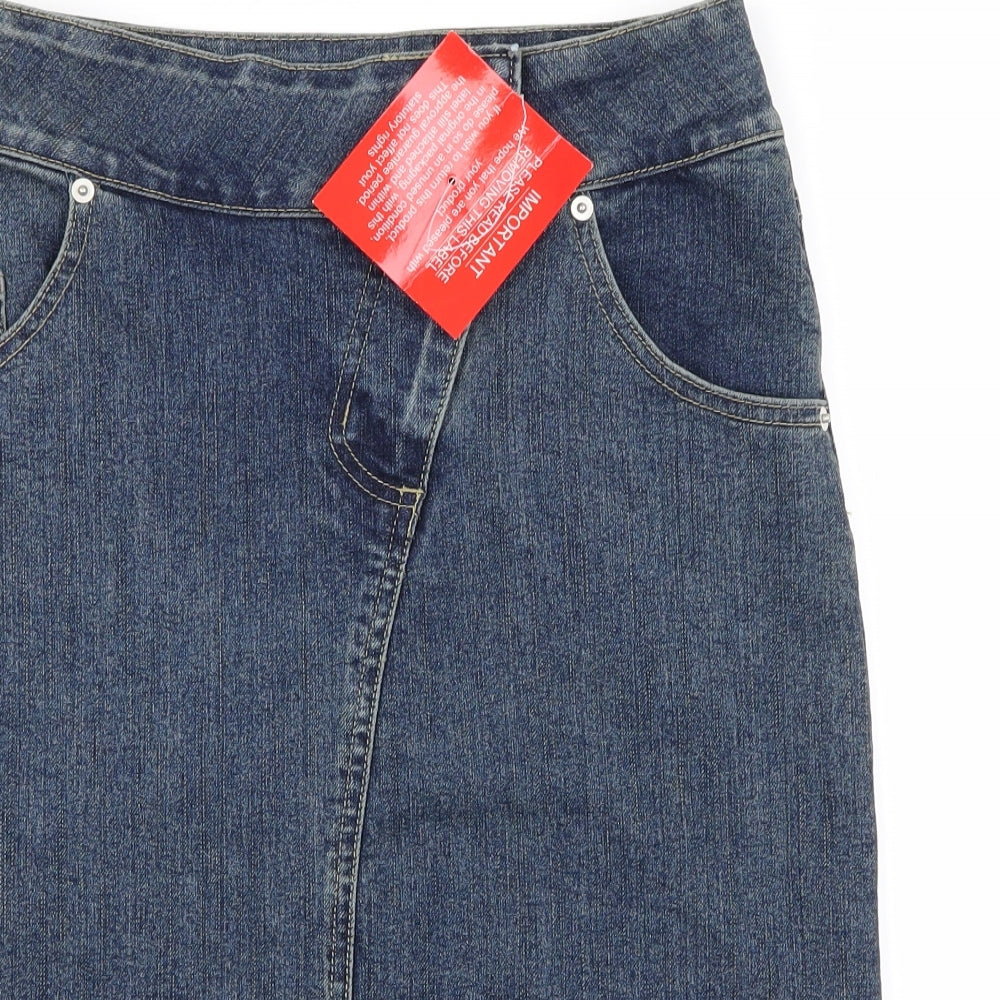 Preworn Womens Blue  Denim Straight & Pencil Set Size 12