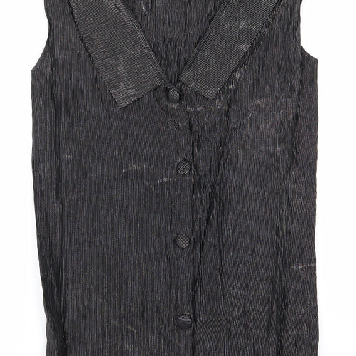 KRISS Womens Grey   Basic Button-Up Size L