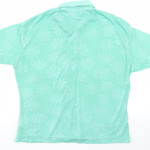 jordanna Mens Green Batik   Polo Size M