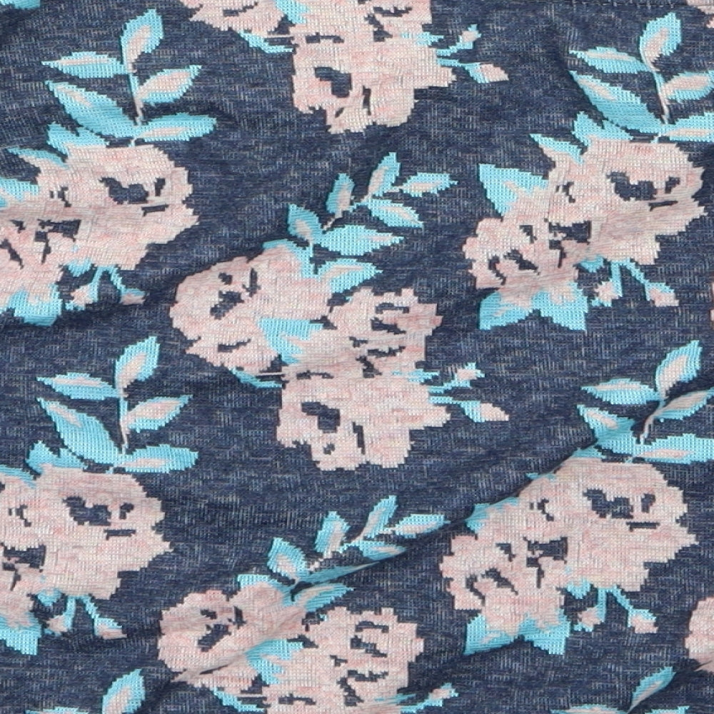 George Womens Blue Floral  Pullover Jumper Size 14