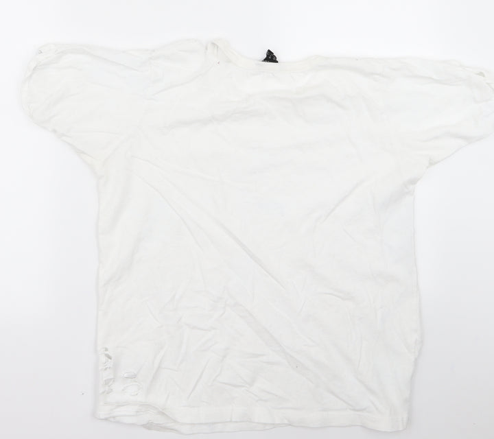 New Look Womens White   Basic T-Shirt Size 12