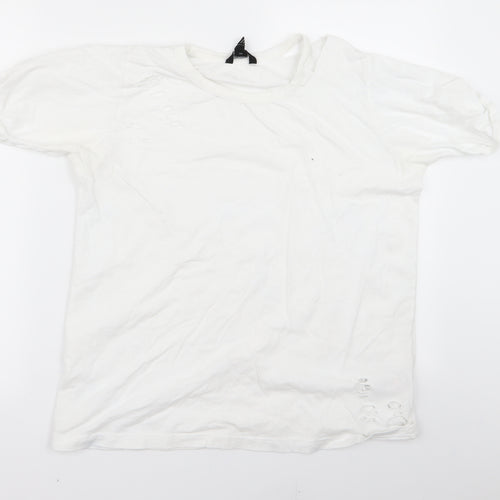New Look Womens White   Basic T-Shirt Size 12