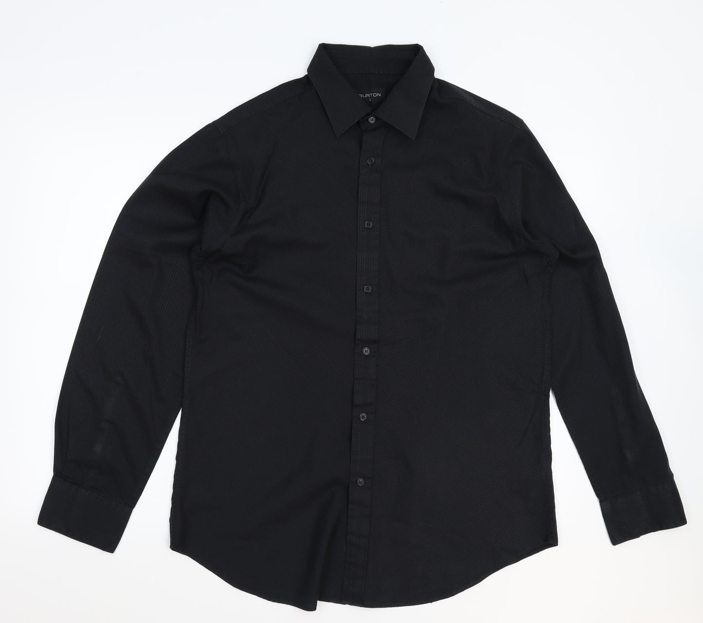 Burton Mens Black    Dress Shirt Size L