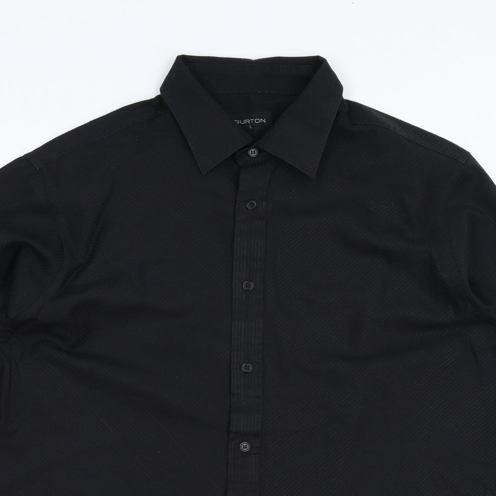 Burton Mens Black    Dress Shirt Size L