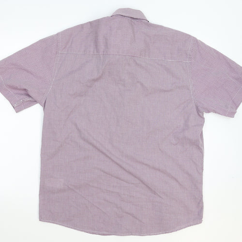 Pierre Cardin Mens Purple Check   Button-Up Size XL