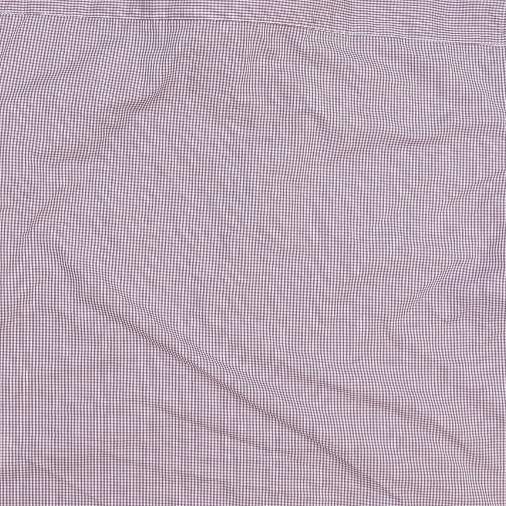 Pierre Cardin Mens Purple Check   Button-Up Size XL