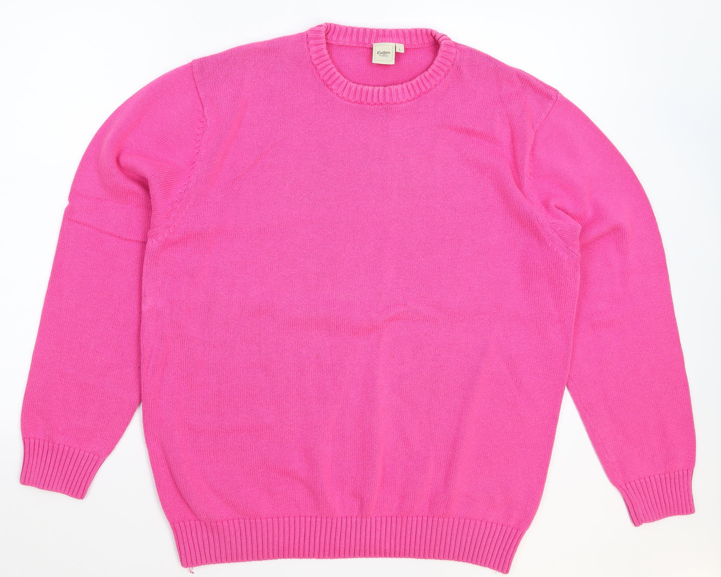 Cotton Traders Mens Pink  Knit Pullover Jumper Size L