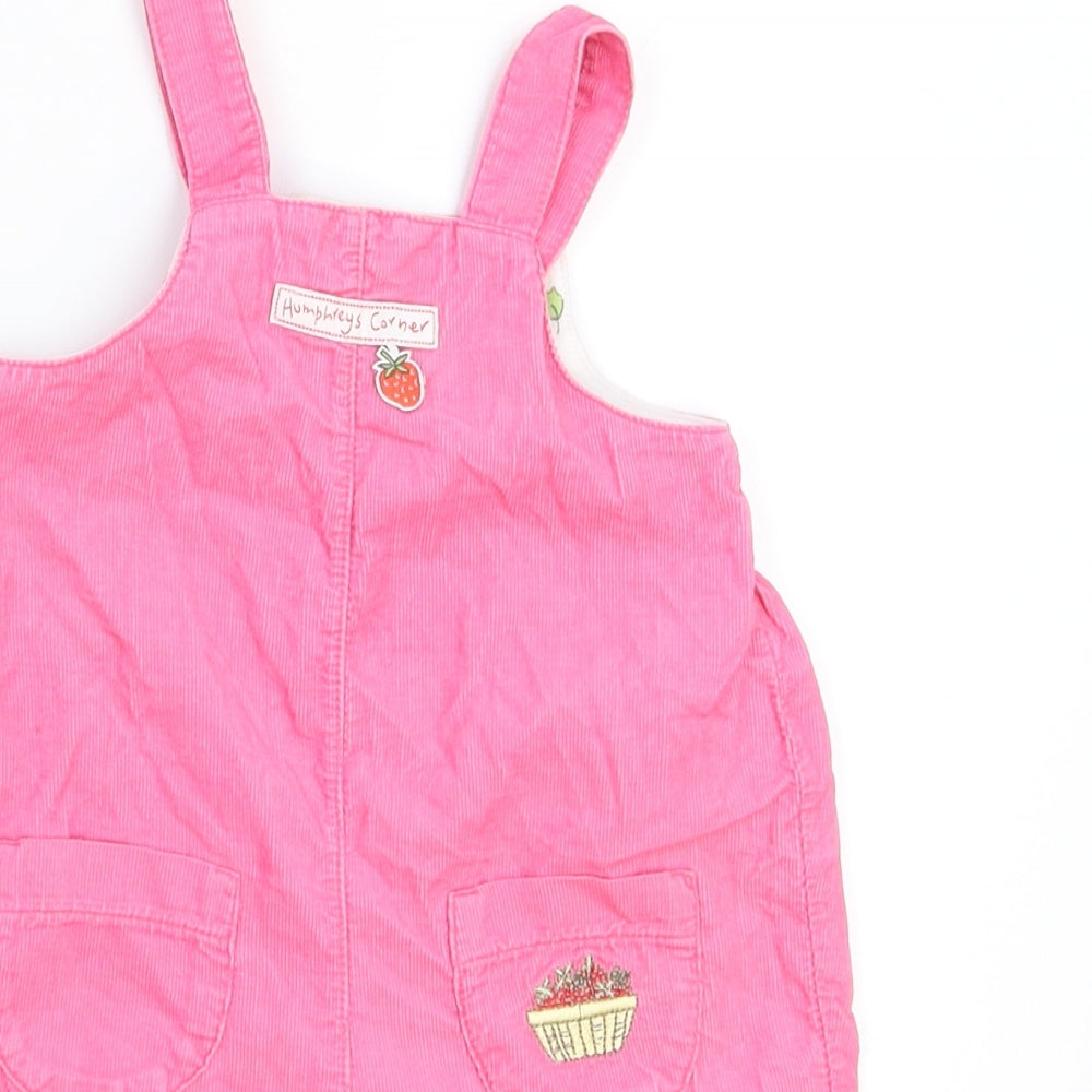 Preworn Girls Pink  Corduroy Babygrow One-Piece Size 0-3 Months