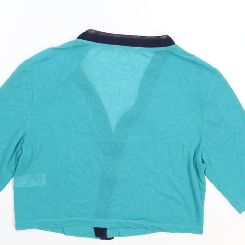 Per Una Womens Green  Knit Cardigan Jumper Size 12