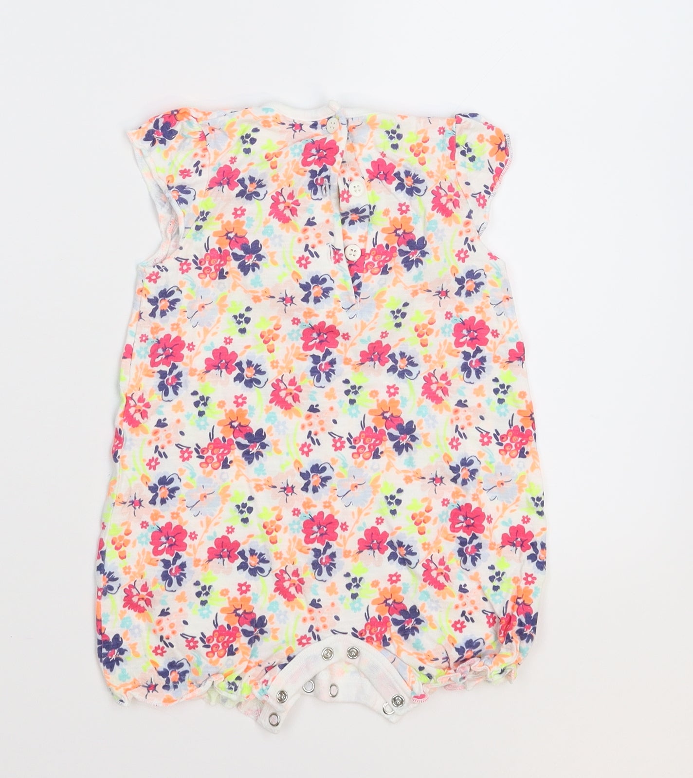 NEXT Baby White Floral  Babygrow One-Piece Size 6-9 Months