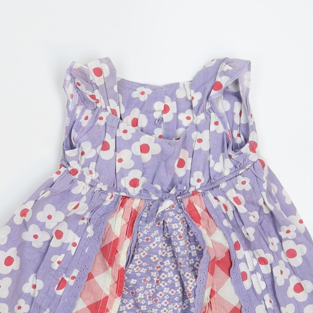 NEXT Girls Purple Floral  Fit & Flare  Size 18-24 Months