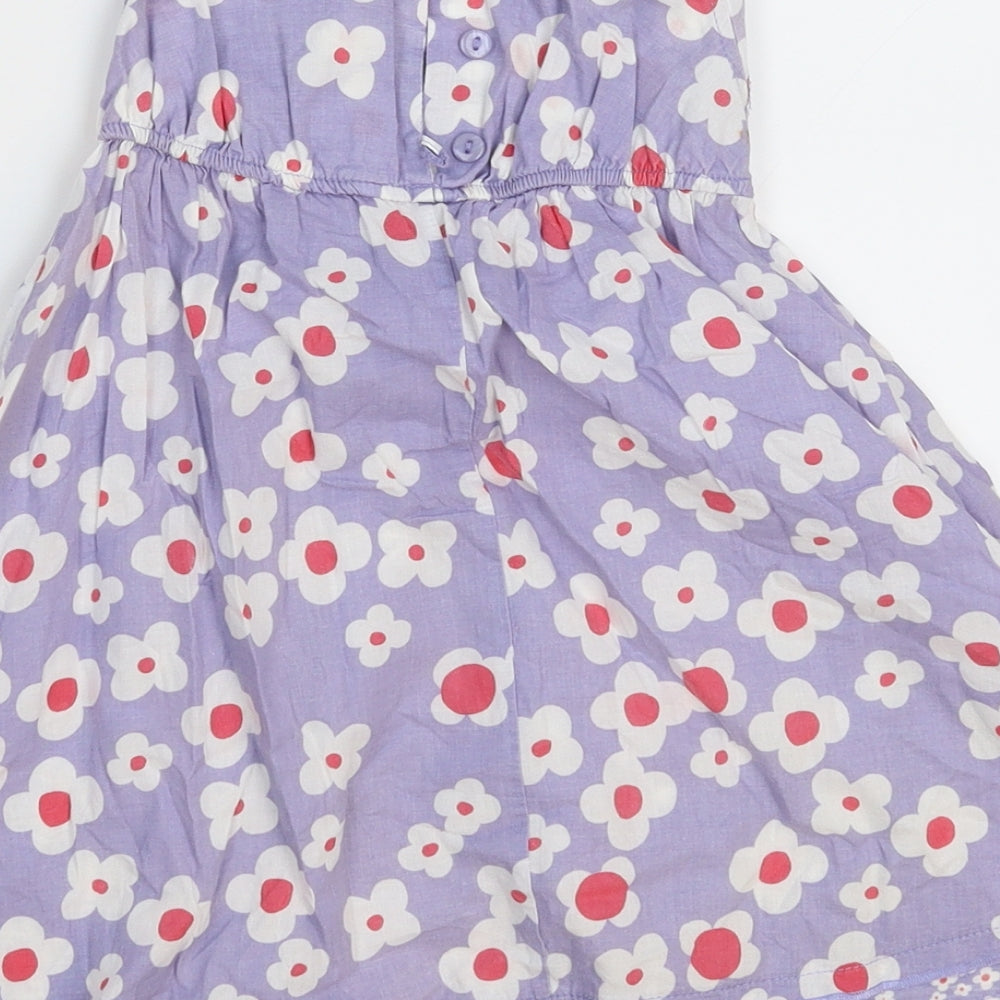 NEXT Girls Purple Floral  Fit & Flare  Size 18-24 Months