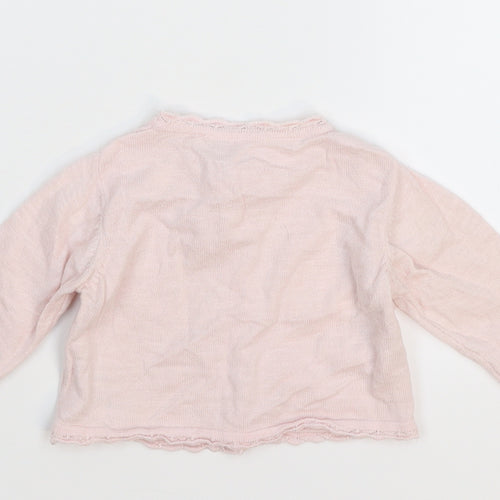 NEXT Girls Pink  Knit Cardigan Jumper Size 3-6 Months
