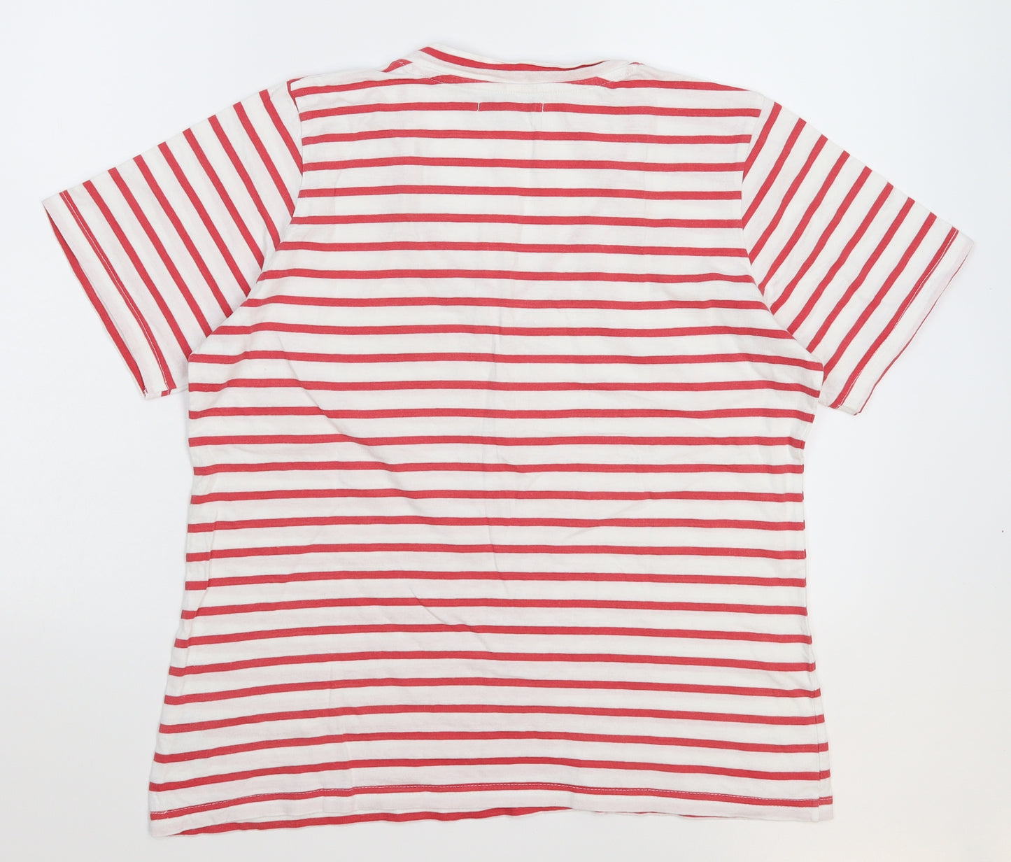 Alice Collins Womens Multicoloured Striped  Basic T-Shirt Size 16