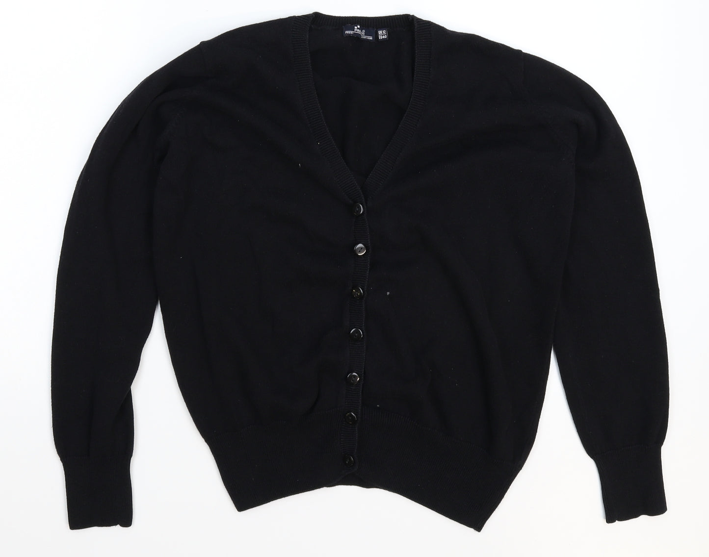 Premier Womens Black  Knit Cardigan Jumper Size 12