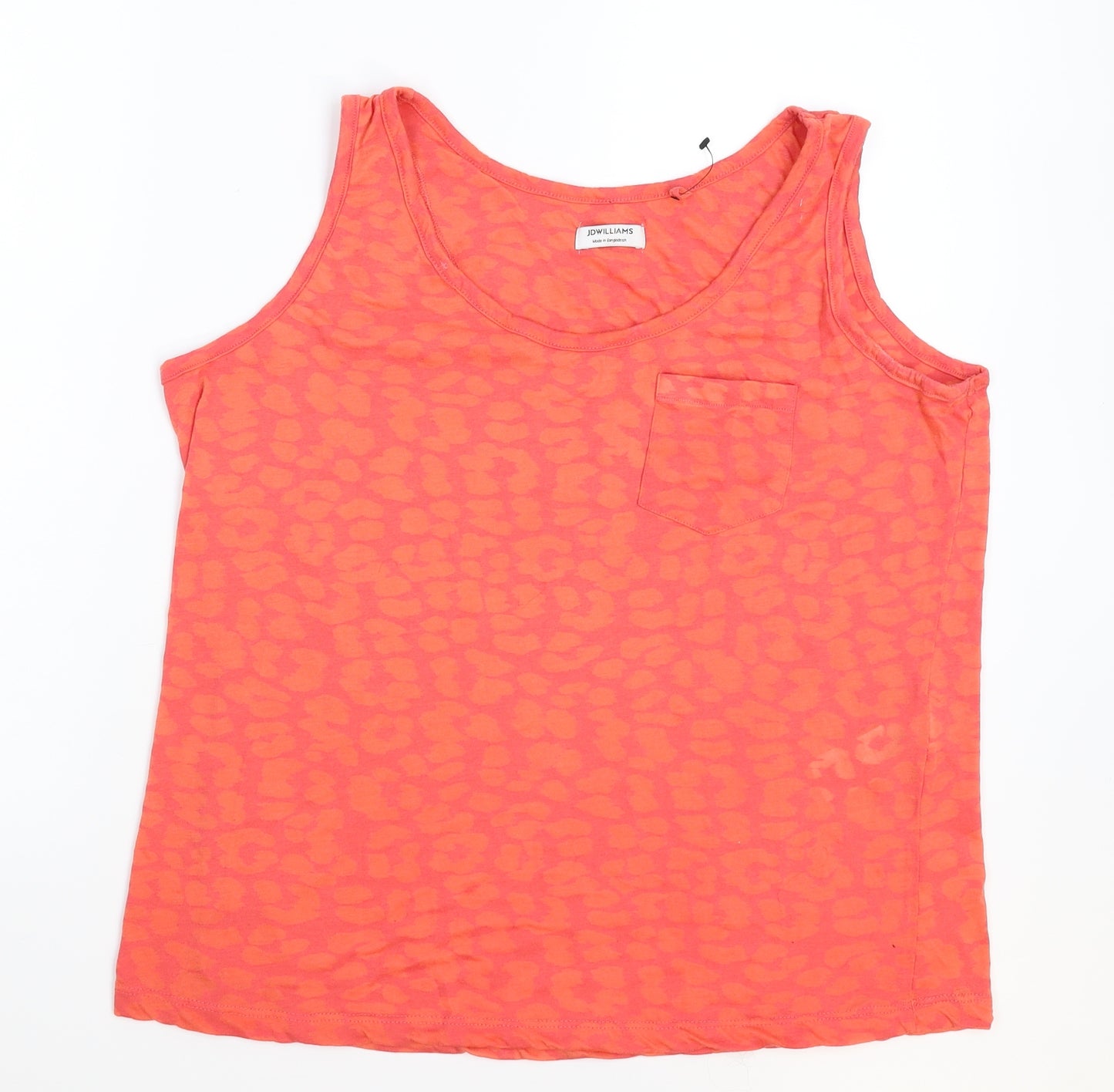 JD Williams Womens Orange   Basic Tank Size 18