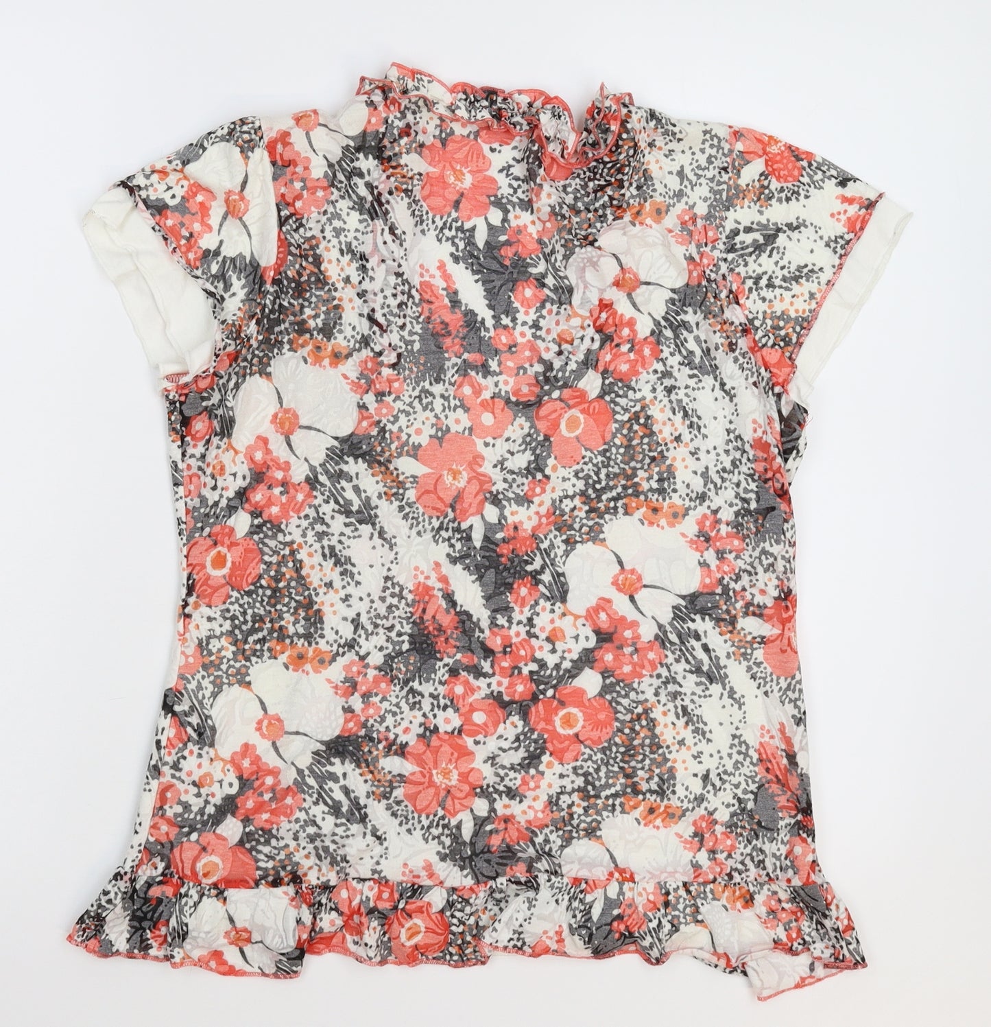 Per Una Womens Multicoloured Floral  Basic T-Shirt Size 12
