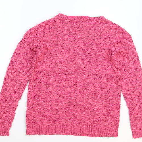 Bonmarché Womens Pink  Knit Pullover Jumper Size 10