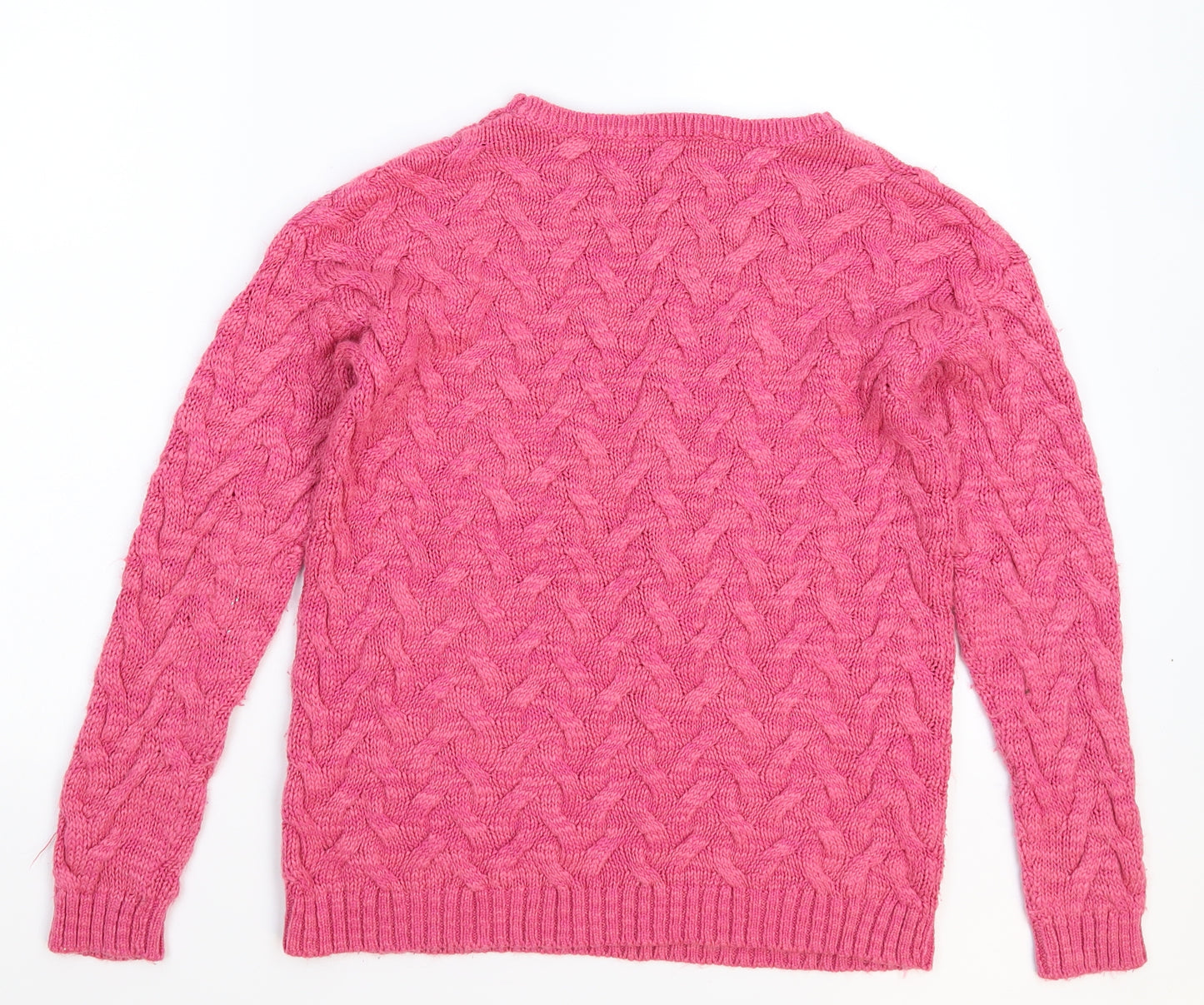 Bonmarché Womens Pink  Knit Pullover Jumper Size 10