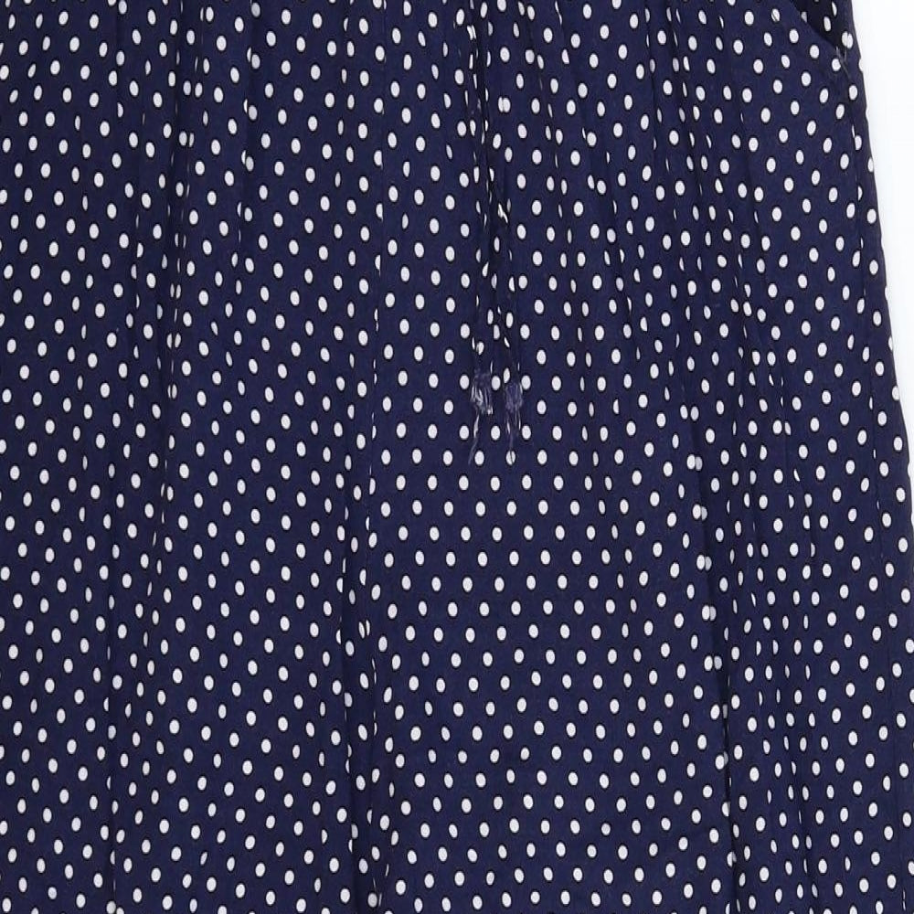Preworn Womens Blue Polka Dot  Sweatpants Trousers Size L L25 in